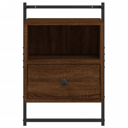 Nachtkastjes 2 St Wandgemonteerd 40X30X61 Cm Hout Bruineiken
