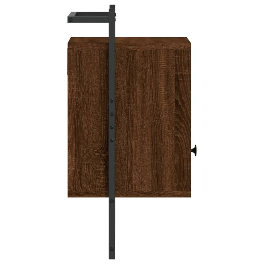 Nachtkastjes 2 St Wandgemonteerd 40X30X61 Cm Hout Bruineiken