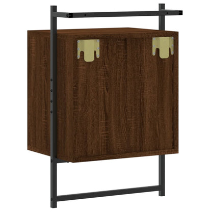 Nachtkastjes 2 St Wandgemonteerd 40X30X61 Cm Hout Bruineiken