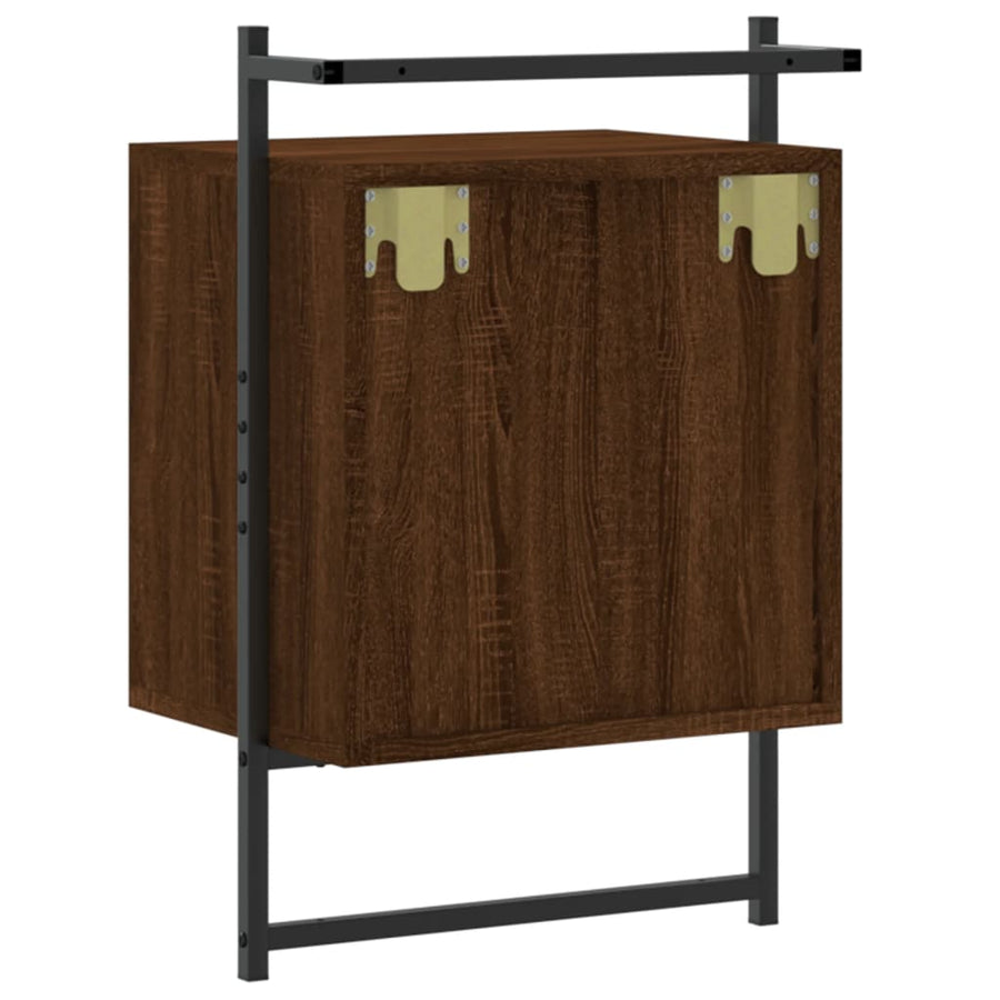 Nachtkastjes 2 St Wandgemonteerd 40X30X61 Cm Hout Bruineiken