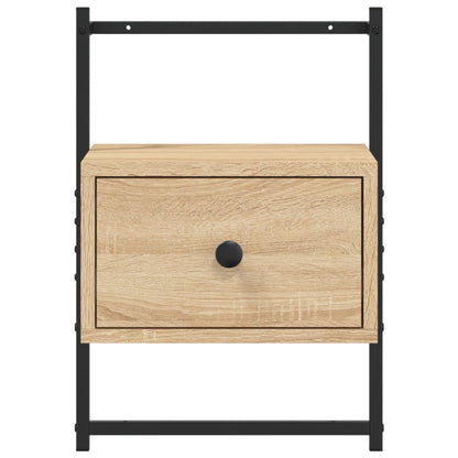 Nachtkastjes Wandgemonteerd 35X30X51 Cm Hout 2 Sonoma eiken