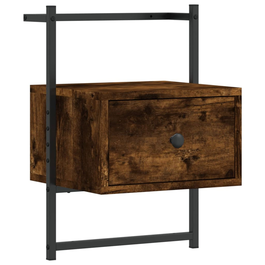 Nachtkastje Wandgemonteerd 35X30X5 Cm Hout Kleur 1 Gerookt eiken