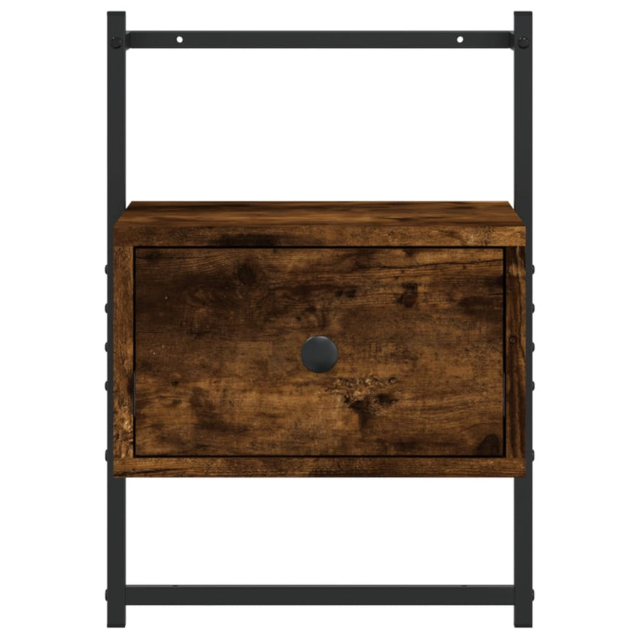 Nachtkastje Wandgemonteerd 35X30X5 Cm Hout Kleur 1 Gerookt eiken