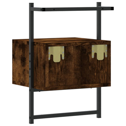 Nachtkastje Wandgemonteerd 35X30X5 Cm Hout Kleur 1 Gerookt eiken