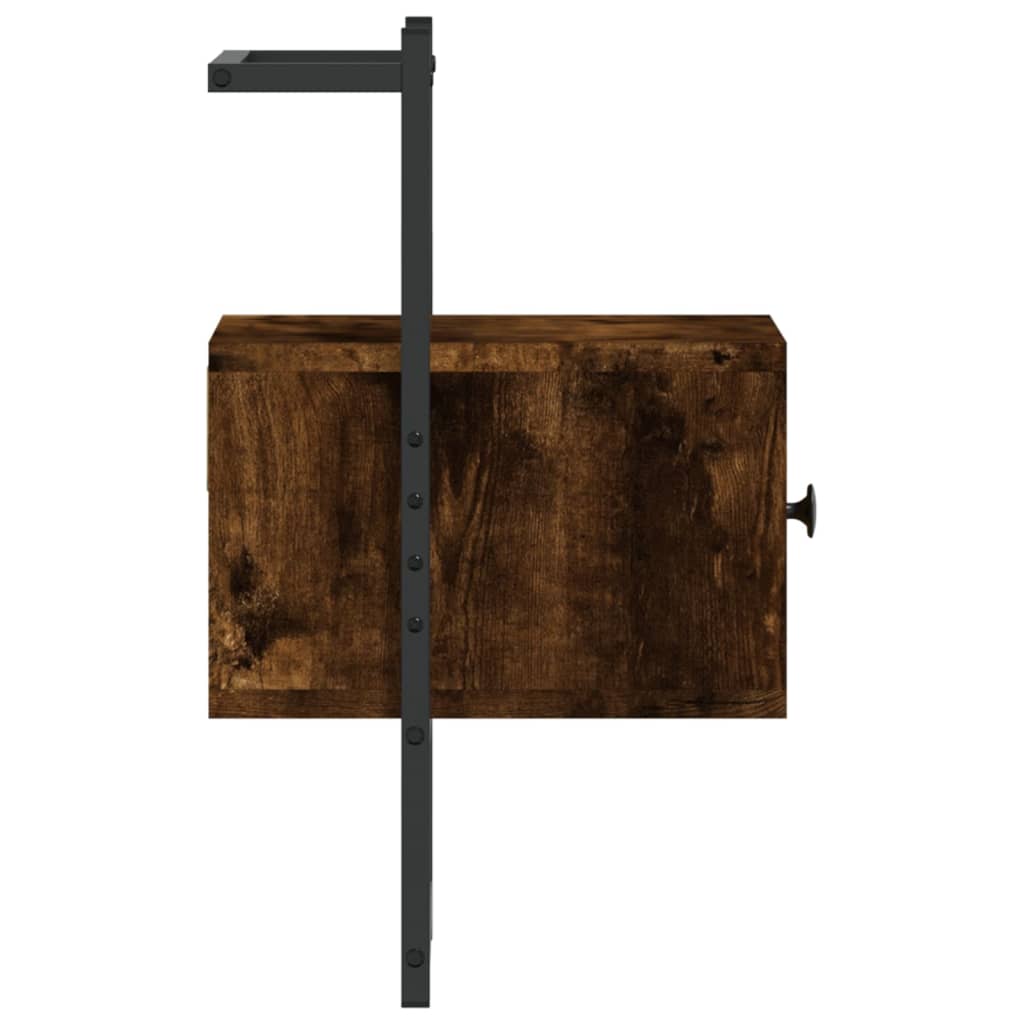 Nachtkastjes 2 St Wandgemonteerd 35X30X51 Cm Hout Gerookt Eiken