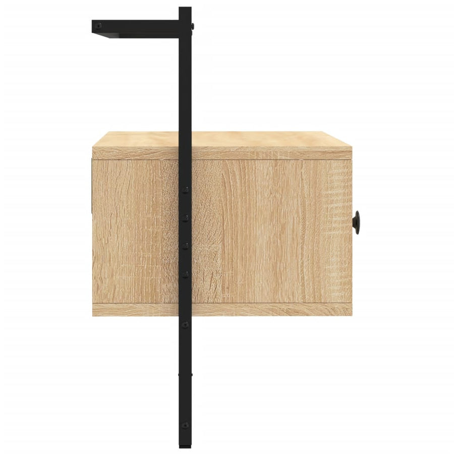 Tv-Meubel Wandgemonteerd 60,5X30X5 Cm Hout Kleurig 60.5 x 30 x 51 cm Sonoma eiken