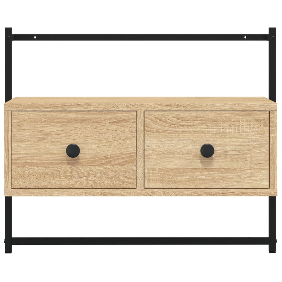 Tv-Meubel Wandgemonteerd 60,5X30X5 Cm Hout Kleurig 60.5 x 30 x 51 cm Sonoma eiken