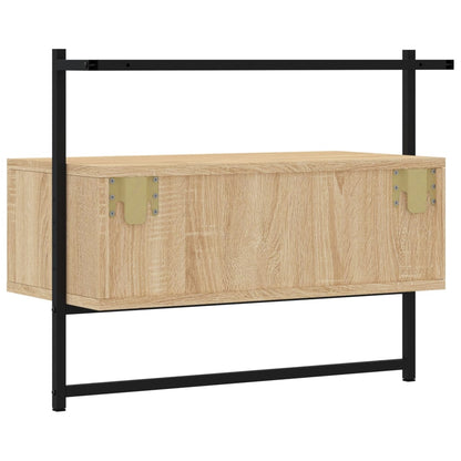 Tv-Meubel Wandgemonteerd 60,5X30X5 Cm Hout Kleurig 60.5 x 30 x 51 cm Sonoma eiken