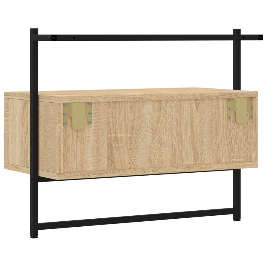 Tv-Meubel Wandgemonteerd 60,5X30X5 Cm Hout Kleurig 60.5 x 30 x 51 cm Sonoma eiken