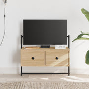 Tv-meubel wandgemonteerd 60,5x30x51 cm bewerkt hout sonoma eiken