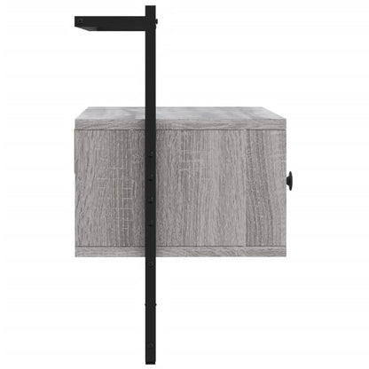 Tv-Meubel Wandgemonteerd 60,5X30X5 Cm Hout Eiken 60.5 x 30 x 51 cm Grijs sonoma