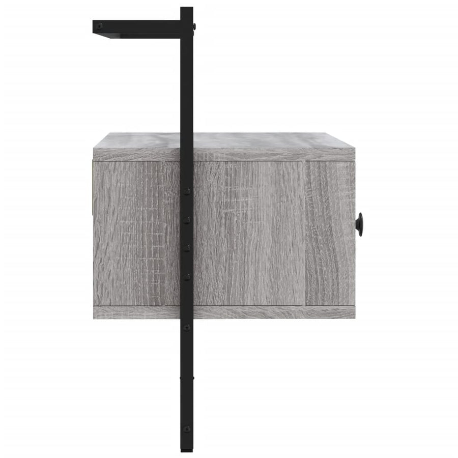 Tv-Meubel Wandgemonteerd 60,5X30X5 Cm Hout Eiken 60.5 x 30 x 51 cm Grijs sonoma