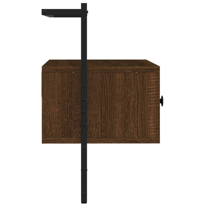 Tv-Meubel Wandgemonteerd 60,5X30X5 Cm Hout 60.5 x 30 x 51 cm bruin eikenkleur