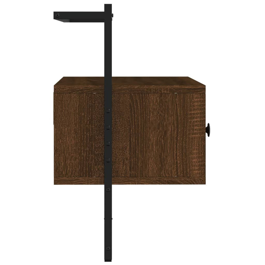 Tv-Meubel Wandgemonteerd 60,5X30X5 Cm Hout 60.5 x 30 x 51 cm bruin eikenkleur