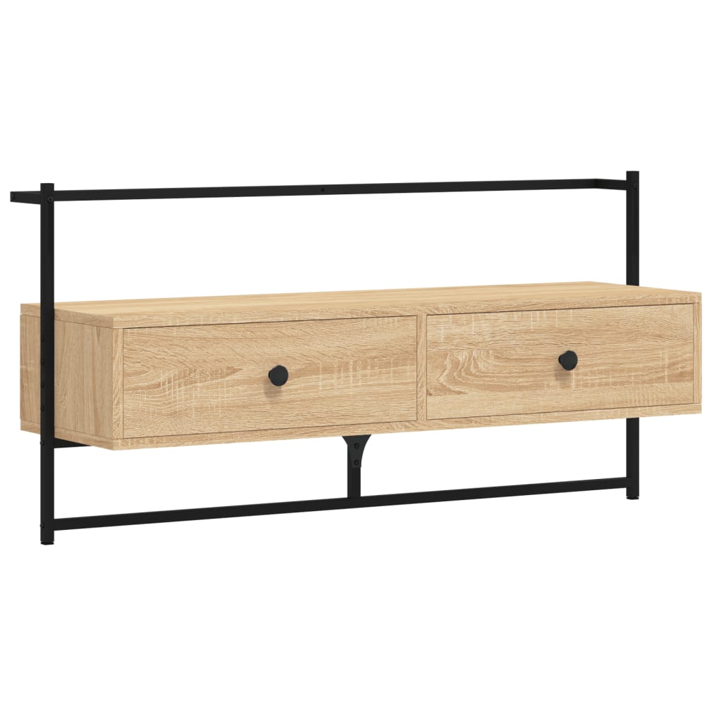 Tv-Meubel Wandgemonteerd 00,5X30X5 Cm Hout Kleur 100.5 x 30 x 51 cm Sonoma eiken