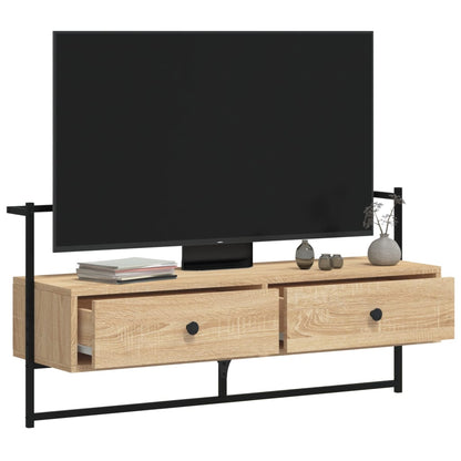 Tv-Meubel Wandgemonteerd 00,5X30X5 Cm Hout Kleur 100.5 x 30 x 51 cm Sonoma eiken
