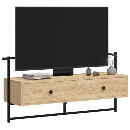 Tv-Meubel Wandgemonteerd 00,5X30X5 Cm Hout Kleur 100.5 x 30 x 51 cm Sonoma eiken