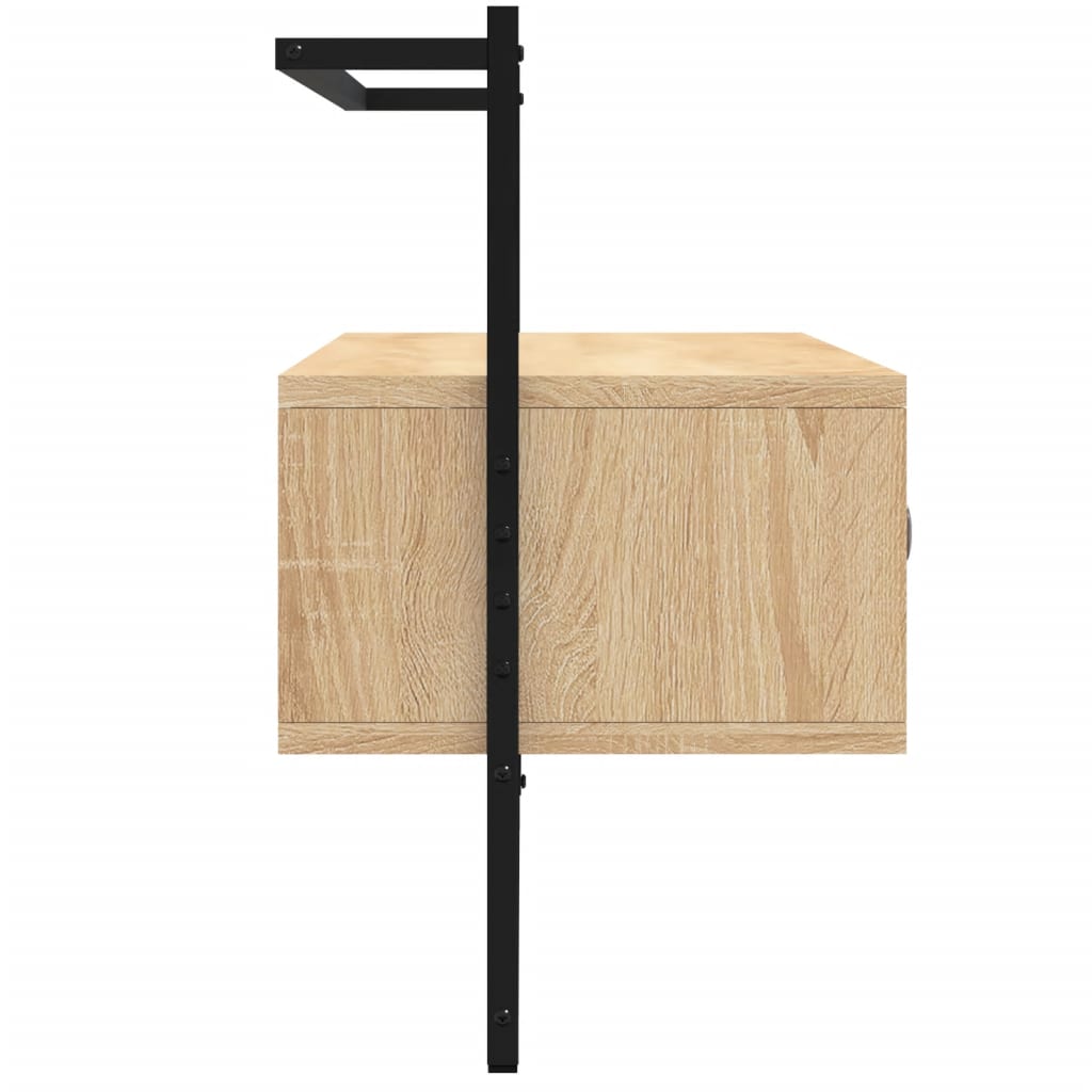 Tv-Meubel Wandgemonteerd 00,5X30X5 Cm Hout Kleur 100.5 x 30 x 51 cm Sonoma eiken