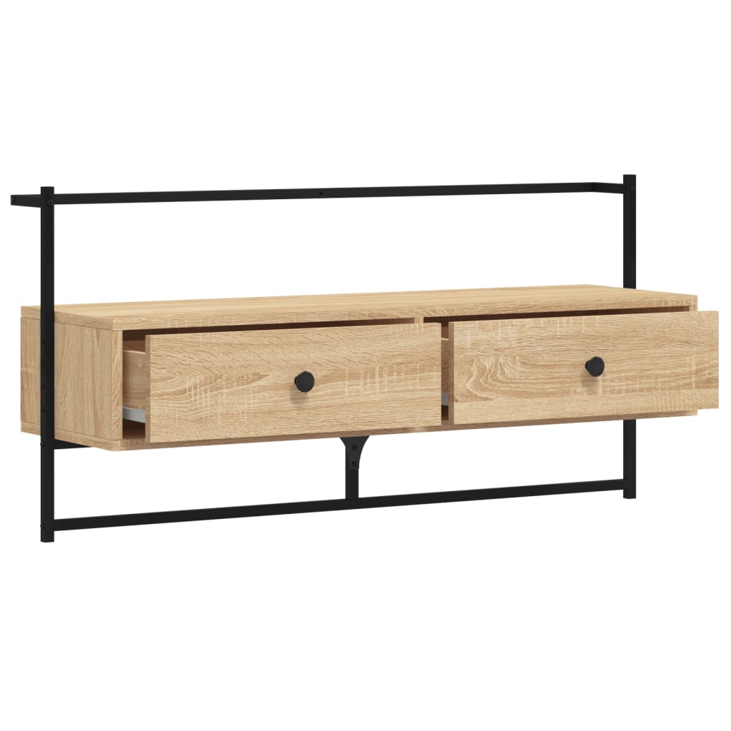 Tv-Meubel Wandgemonteerd 00,5X30X5 Cm Hout Kleur 100.5 x 30 x 51 cm Sonoma eiken
