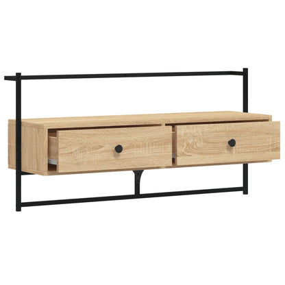Tv-Meubel Wandgemonteerd 00,5X30X5 Cm Hout Kleur 100.5 x 30 x 51 cm Sonoma eiken