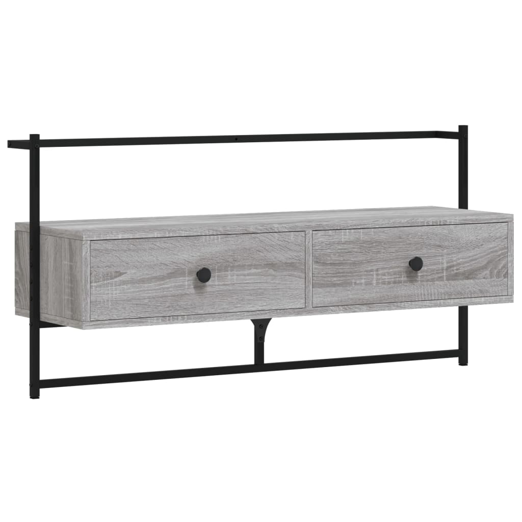 Tv-Meubel Wandgemonteerd 00,5X30X5 Cm Hout Eiken 100.5 x 30 x 51 cm Grijs sonoma