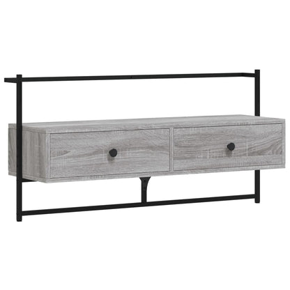 Tv-Meubel Wandgemonteerd 00,5X30X5 Cm Hout Eiken 100.5 x 30 x 51 cm Grijs sonoma