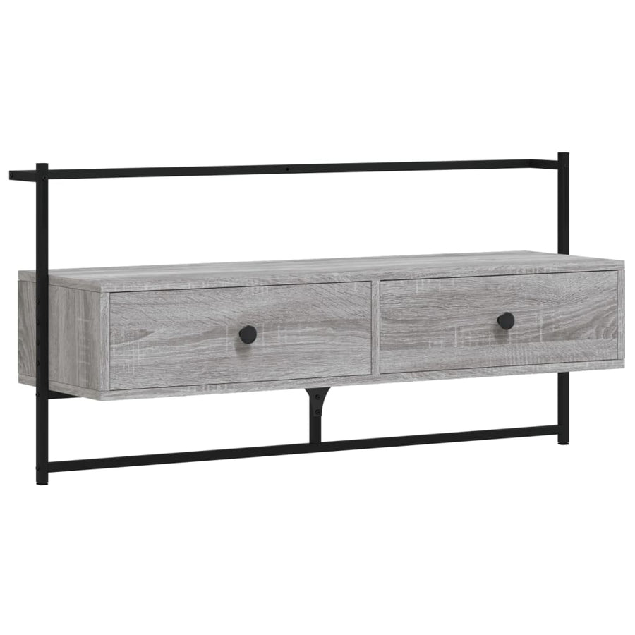 Tv-Meubel Wandgemonteerd 00,5X30X5 Cm Hout Eiken 100.5 x 30 x 51 cm Grijs sonoma