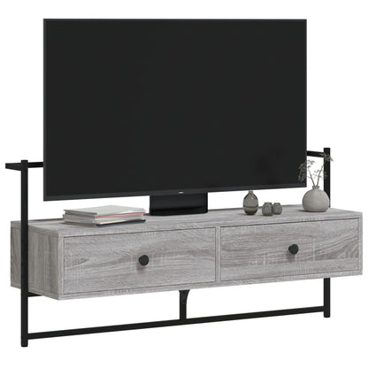 Tv-Meubel Wandgemonteerd 00,5X30X5 Cm Hout Eiken 100.5 x 30 x 51 cm Grijs sonoma