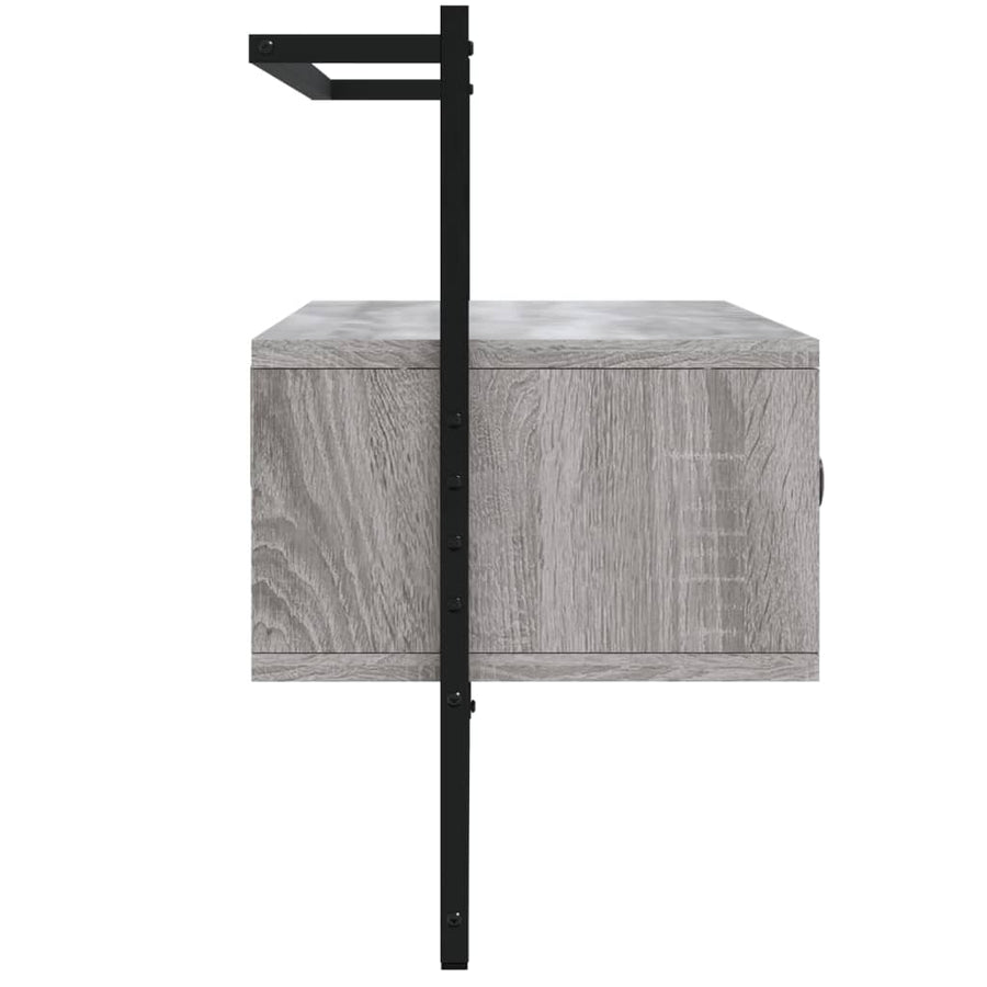 Tv-Meubel Wandgemonteerd 00,5X30X5 Cm Hout Eiken 100.5 x 30 x 51 cm Grijs sonoma