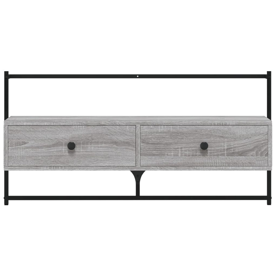 Tv-Meubel Wandgemonteerd 00,5X30X5 Cm Hout Eiken 100.5 x 30 x 51 cm Grijs sonoma