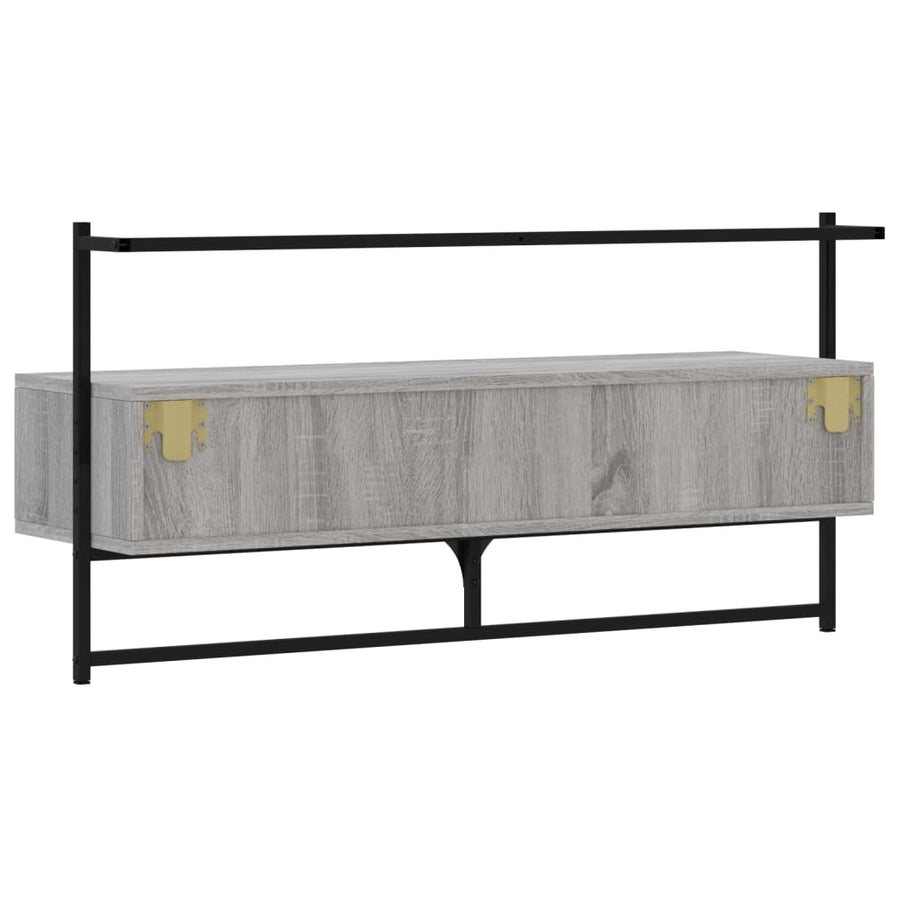 Tv-Meubel Wandgemonteerd 00,5X30X5 Cm Hout Eiken 100.5 x 30 x 51 cm Grijs sonoma