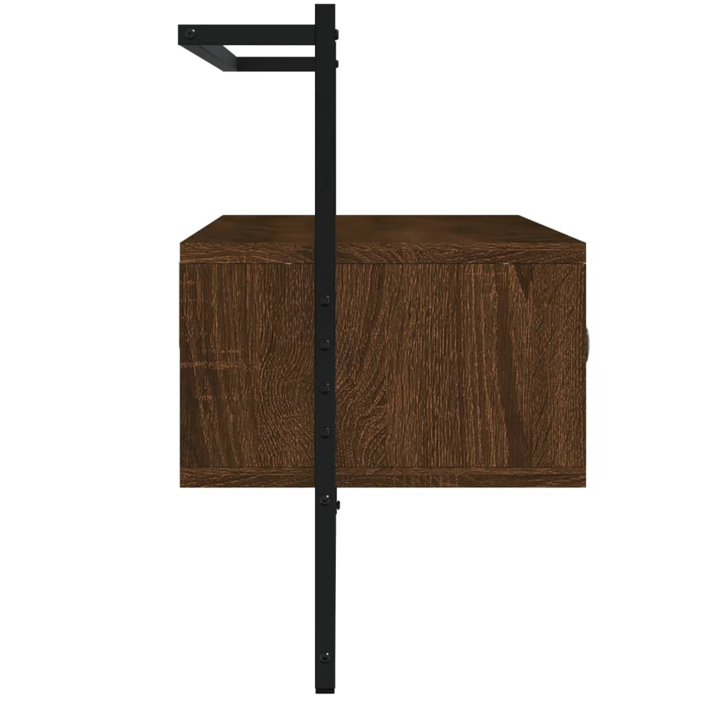 Tv-Meubel Wandgemonteerd 00,5X30X5 Cm Hout 100.5 x 30 x 51 cm bruin eikenkleur