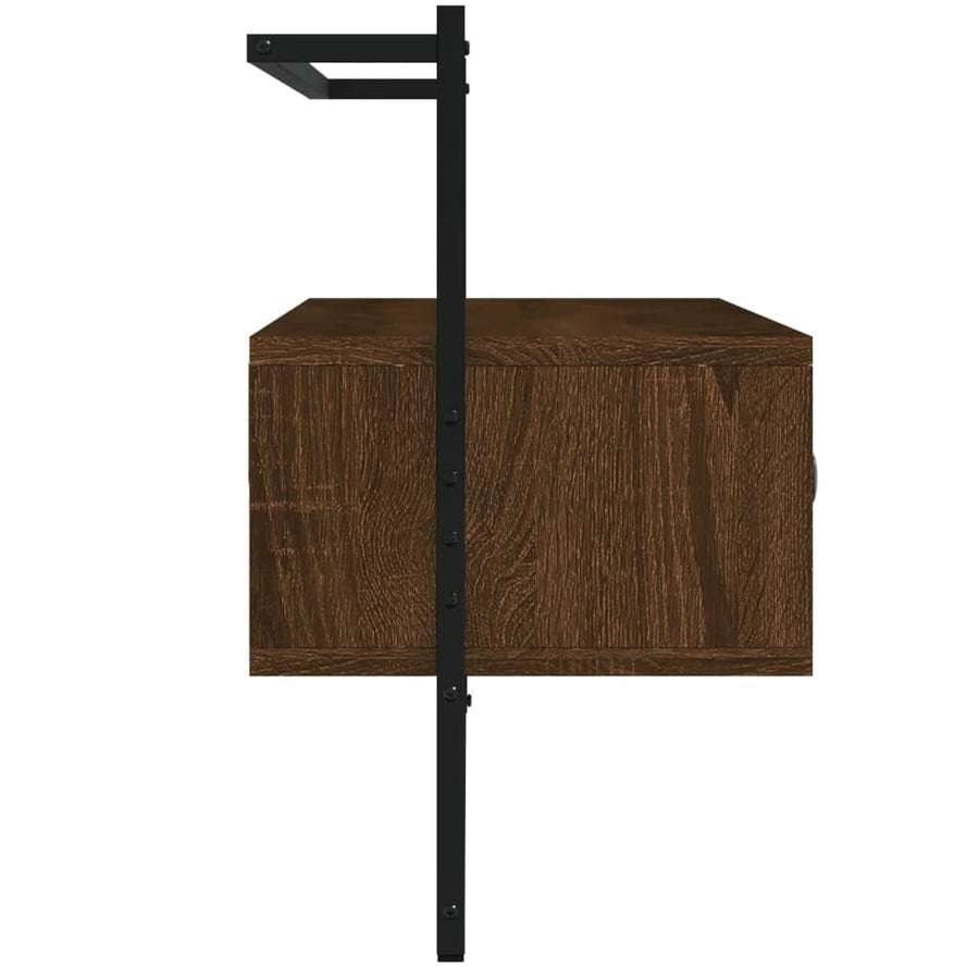 Tv-Meubel Wandgemonteerd 00,5X30X5 Cm Hout 100.5 x 30 x 51 cm bruin eikenkleur