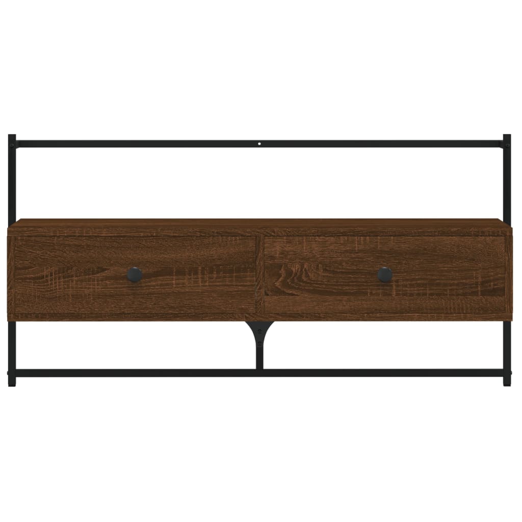 Tv-Meubel Wandgemonteerd 00,5X30X5 Cm Hout 100.5 x 30 x 51 cm bruin eikenkleur