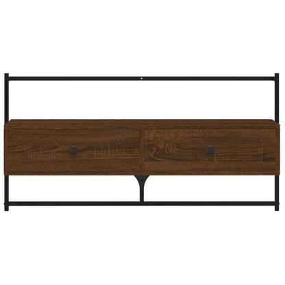 Tv-Meubel Wandgemonteerd 00,5X30X5 Cm Hout 100.5 x 30 x 51 cm bruin eikenkleur