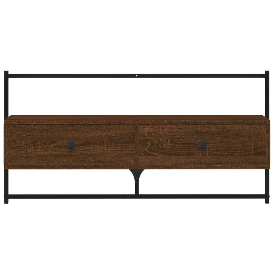 Tv-Meubel Wandgemonteerd 00,5X30X5 Cm Hout 100.5 x 30 x 51 cm bruin eikenkleur
