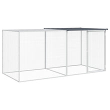 Kippenhok Met Dak Gegalvaniseerd Staal 203 x 98 x 90 cm Antraciet