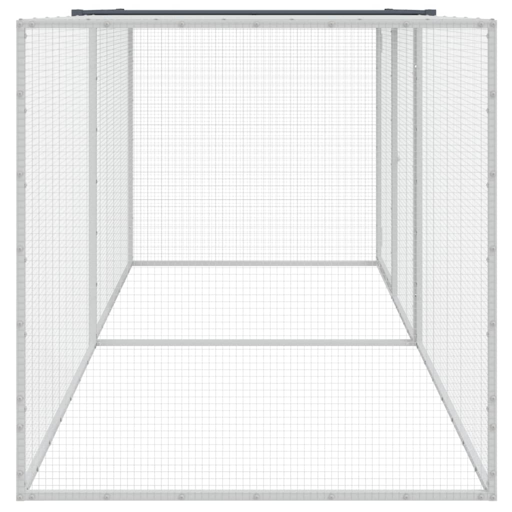 Kippenhok Met Dak Gegalvaniseerd Staal 203 x 98 x 90 cm Antraciet