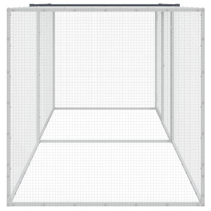 Kippenhok Met Dak Gegalvaniseerd Staal 203 x 98 x 90 cm Antraciet
