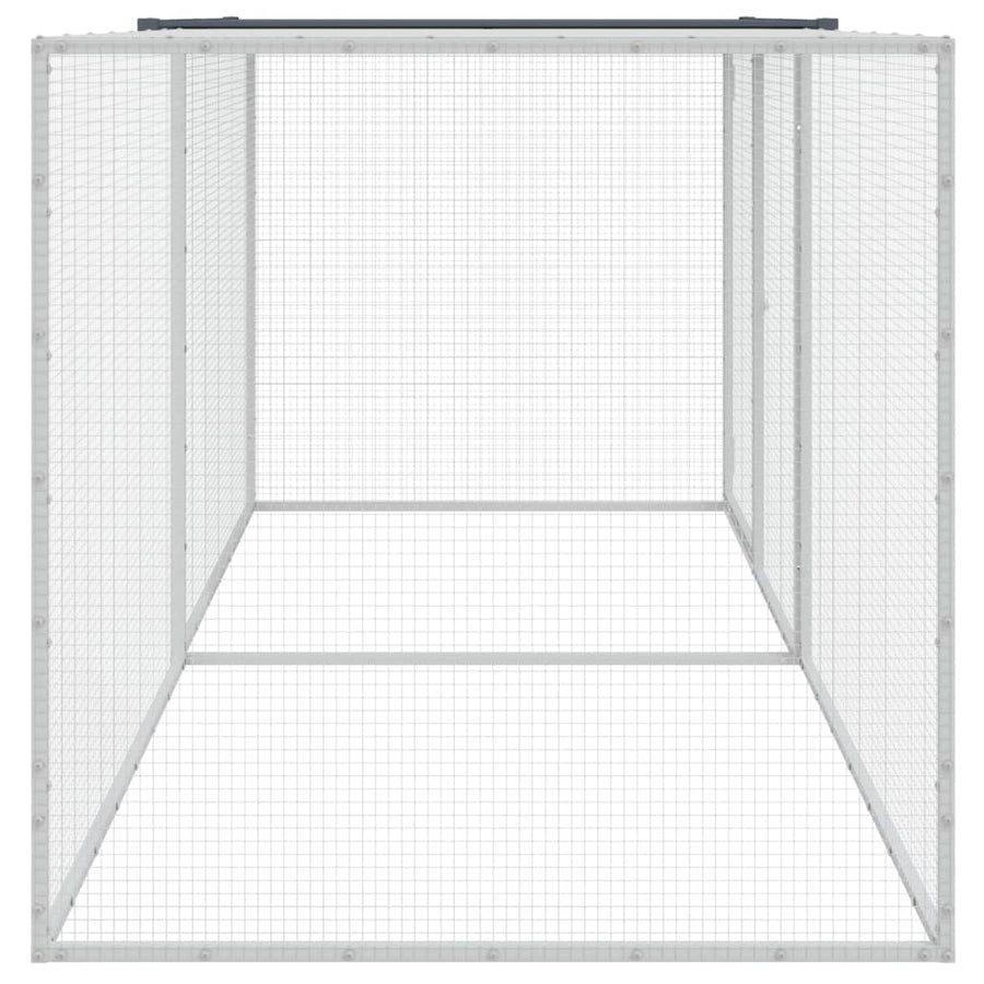 Kippenhok Met Dak Gegalvaniseerd Staal 203 x 98 x 90 cm Antraciet