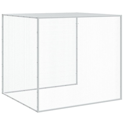 Kippenhok Met Dak Gegalvaniseerd Staal 203 x 98 x 90 cm Antraciet
