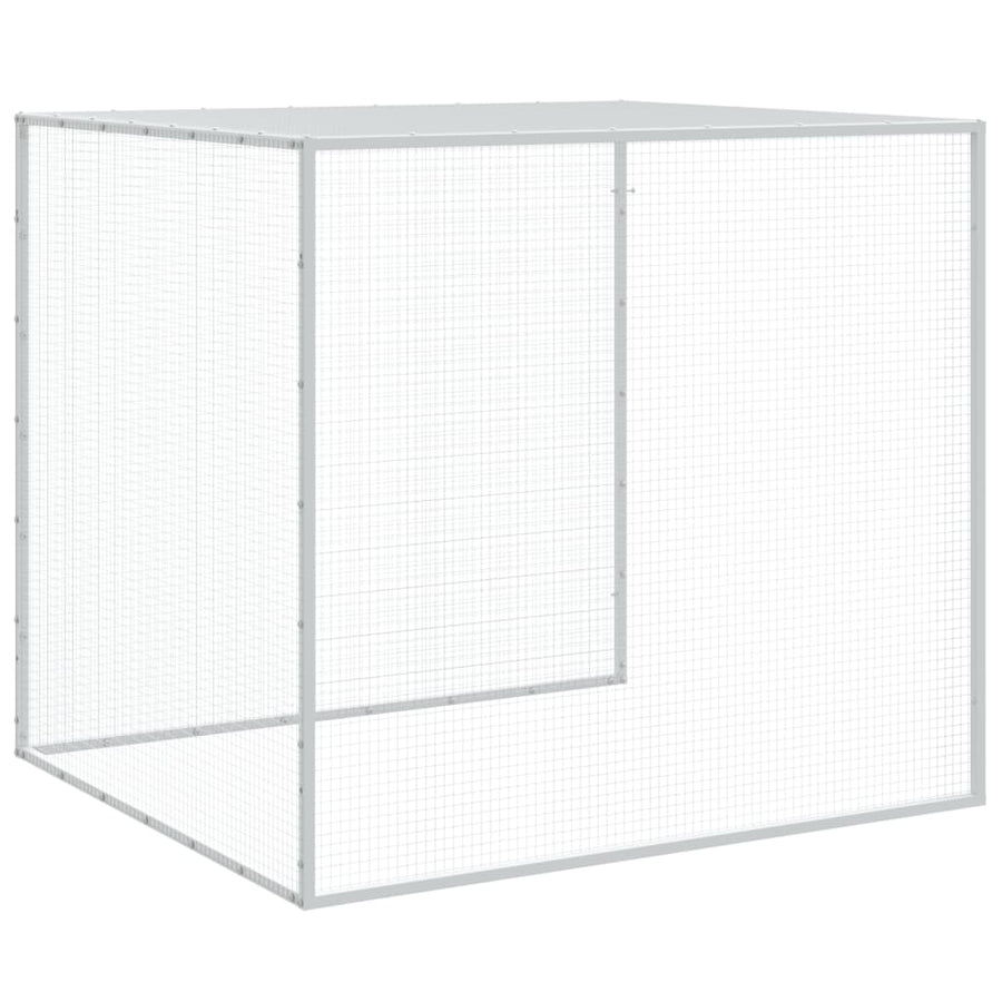Kippenhok Met Dak Gegalvaniseerd Staal 203 x 98 x 90 cm Antraciet