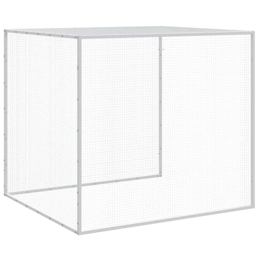Kippenhok Met Dak Gegalvaniseerd Staal 403 x 98 x 90 cm Antraciet