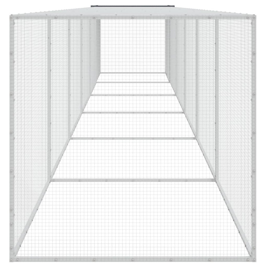 Kippenhok Met Dak Gegalvaniseerd Staal 603 x 98 x 90 cm Antraciet