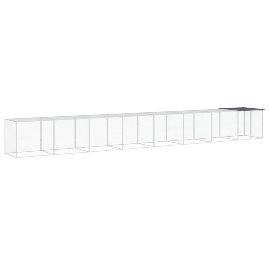 Kippenhok Met Dak Gegalvaniseerd Staal 803 x 98 x 90 cm Antraciet