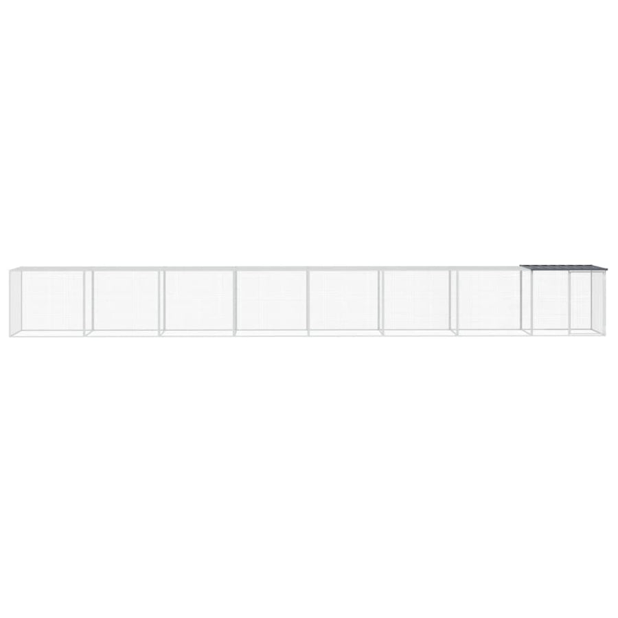 Kippenhok Met Dak Gegalvaniseerd Staal 803 x 98 x 90 cm Antraciet