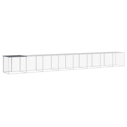 Kippenhok Met Dak Gegalvaniseerd Staal 803 x 98 x 90 cm Antraciet