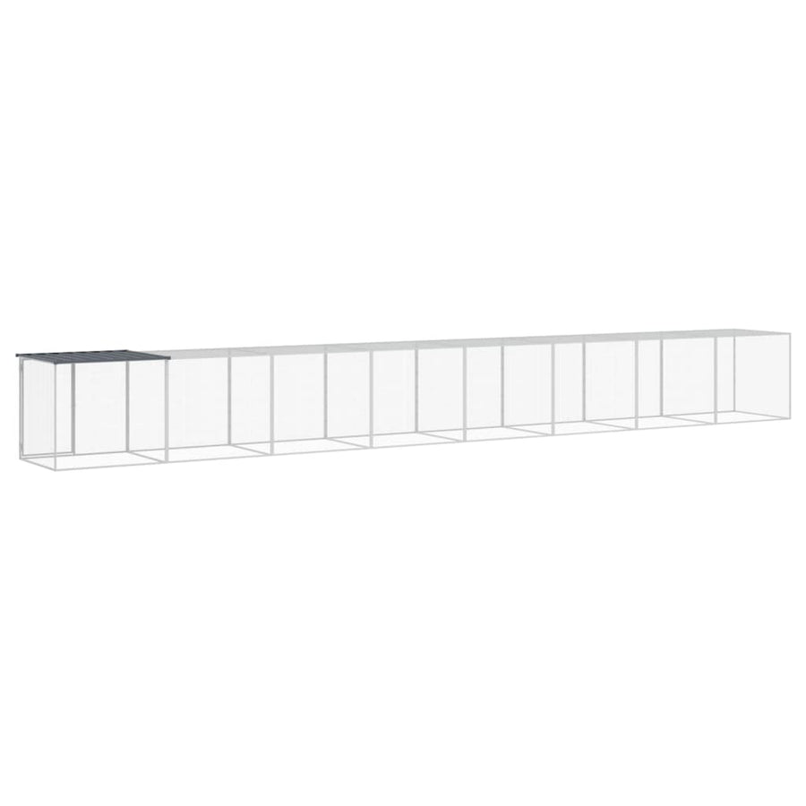 Kippenhok Met Dak Gegalvaniseerd Staal 803 x 98 x 90 cm Antraciet