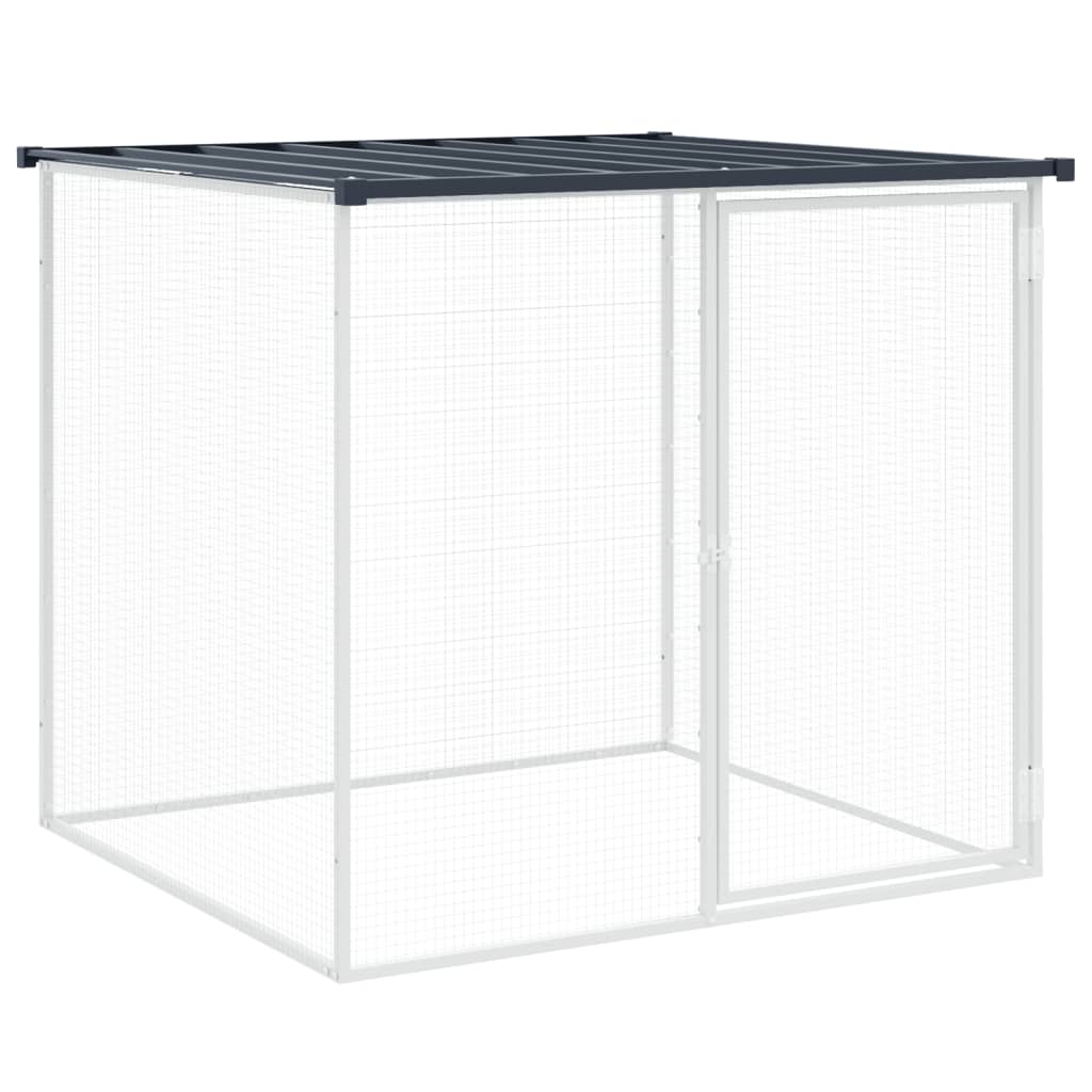 Kippenhok Met Dak Gegalvaniseerd Staal 803 x 98 x 90 cm Antraciet