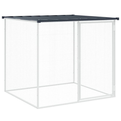 Kippenhok Met Dak Gegalvaniseerd Staal 803 x 98 x 90 cm Antraciet